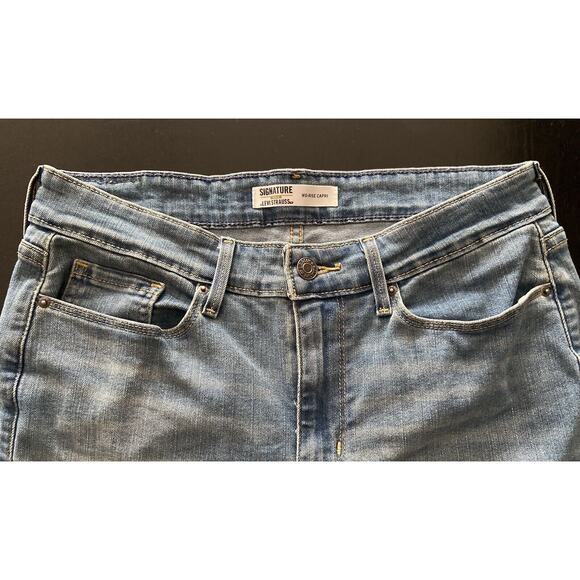 LEVI’S Signature Gold Mid-Rise Capri Jeans sz 8 - Picture 3 of 9